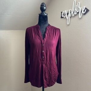 Women's Armour Vert Burgundy Button-Up Top